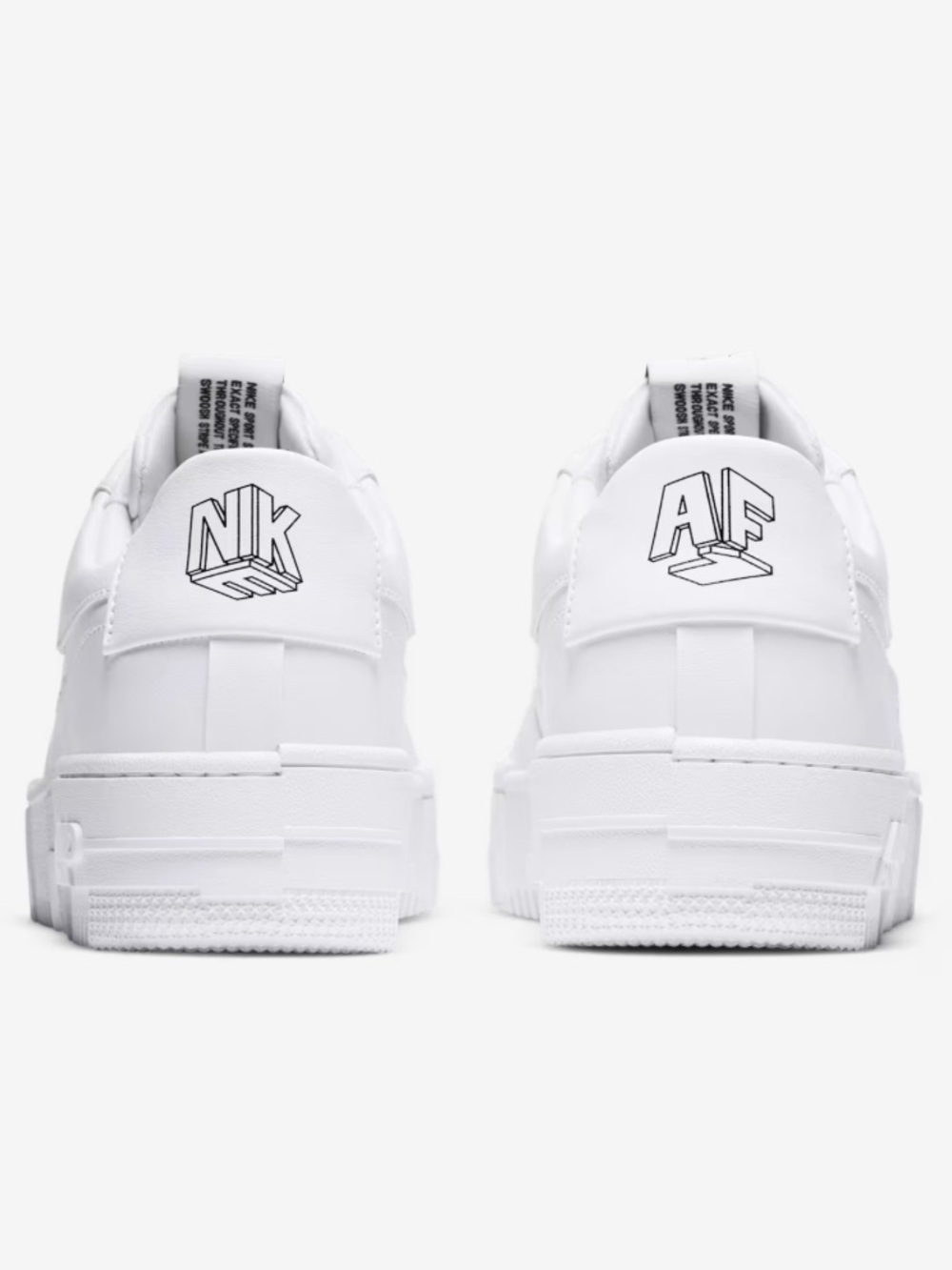 Nike Women's Air Force 1 Pixel Sneakers - White Sz 9 - Used - Picture 11 of 14